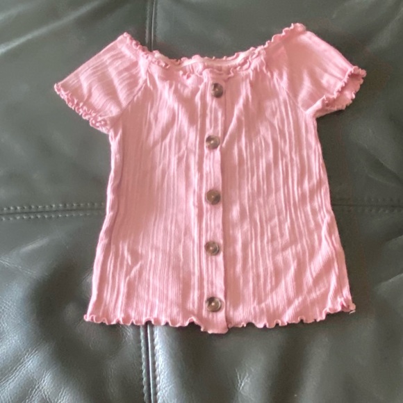 Justice pink shirt with buttons - Picture 1 of 3
